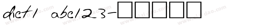 dict1 abc123字体转换
